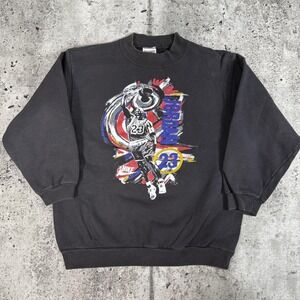 Vintage Michael Jordan Sweatshirt Kids Medieum 10/12 Black NBA Nike 90s